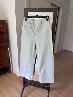 The Script Light Sage Wide Leg High waist Cotton Linen Pants